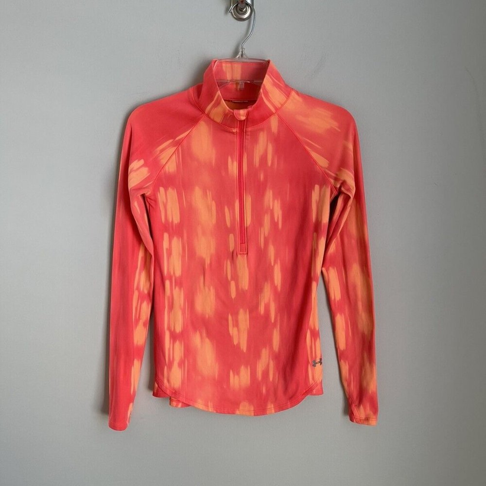 Under Armour Orange Long Sleeve Running Jacket with Thumb Holes